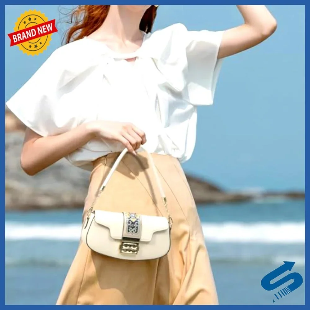 Genuine Leather Hobo Tote with Hand Carved Design, Adjustable Straps